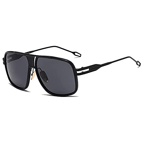 Image of Aviator Sunglasses for Men Retro Fashion Gold Oversized 70s shades | Disco Party Casual Lentes De Sol Hombre Large Big Designer 70s Outfits Sun Glasses Cool Metal Vintage Stylish Tinted Eyewear