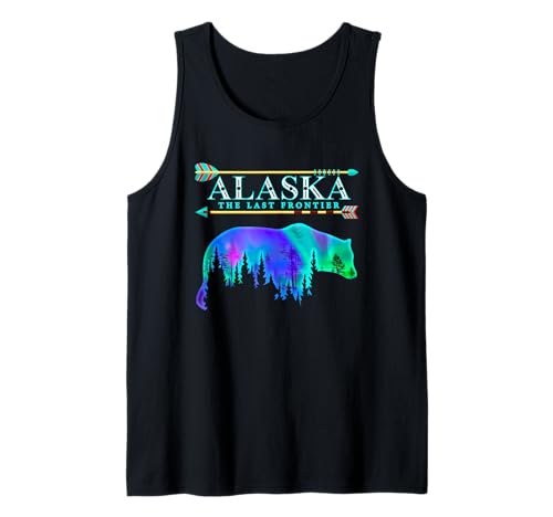 Alaska State Pride Alaska Northern Lights Alaskan Bear Tank Top