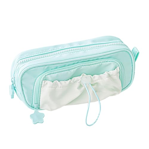 Estuche grande para lápices, bolsa de almacenamiento de gran capacidad, organizador de bolígrafos, bolsa contenedor para oficinas, manualidades, aula, arte adolescente, jardín de infantes, universidad