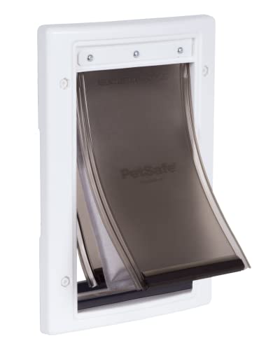 PetSafe Puerta para Mascotas de Climas Extremos - Triple Abertura, Eficiente Energéticamente, Marco Personalizable - Pequeña
