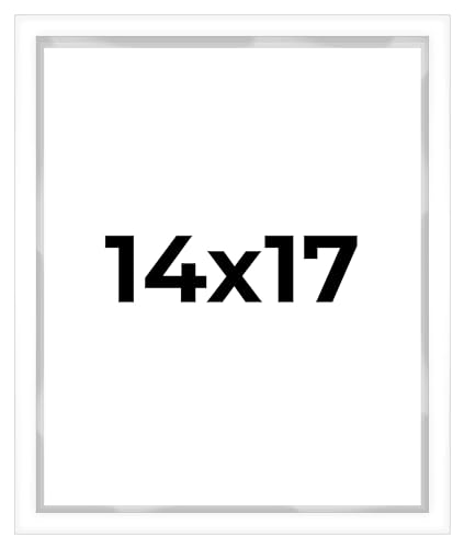14x17 Shadow Box White Contemporary Frame - Interior Size 14x17 by 1 Inches Deep - White Frame is Made to Display Items Up to 1 Inches Deep Includes Shatter Resistant Acrylic, Backing, Hardware