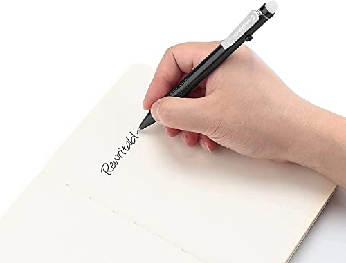 SMOOTHERPRO Erasable Ballpoint Pen Compatible with Pilot FriXion Refill Stainless Steel Pen for Office School Business Color Black(SSF020) - Image 4