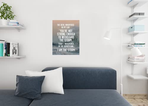 Image of I Am The Storm Quote Ocean Sea Photo Motivational Inspirational Teamwork Inspire Quotation Gratitude Positivity Support Motivate Good Vibes Carpe Diem Cool Wall Art Print Poster 24x36