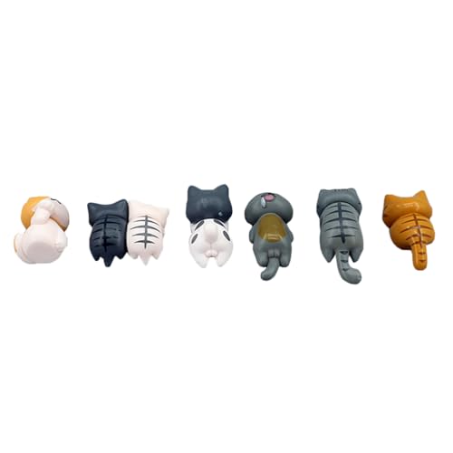 Artibetter 置物 猫 プラスチック手工芸品 ミニマイクロランドスケープ植木鉢 猫 模型 子猫 セット オーナメント 庭の装飾 オブジェ 部屋 飾り 車の置物 誕生日 プレゼント かわいい猫 6個
