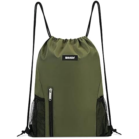 WANDF Mochila de cordón Bolsas de cuerdas repelente al agua Cover