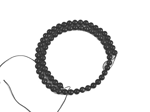 Shungite Beads String Natural Gemstone 4/6/8/10/12mm for DIY Jewelry Making(6mm)