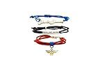 DC COMICS, WONDER WOMAN LOGO CORD BRACELET - Truth, Love, Justice & Wonder Woman Logo Premium CORD BRACELET - Set Of 3