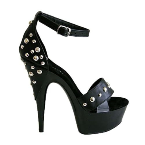 Sandales fines talons hauts 15cm cloutées : galbez vos jambes