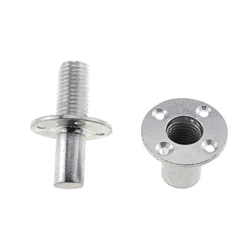 E-Outstanding RBTNBHST-M20-1 304 Stainless Steel Round Base Tee Nut Brad Hole Screw-In T-Nut Bedpost Connector Furniture Hardware Fittings thumb #2