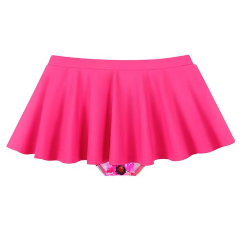 BAOHULU Girls Two Piece Swimsuits Rash Guard Ruffle Bikini Skirt Short Sleeves Beach Dress Swimwear UPF 50+ 3-12Y3