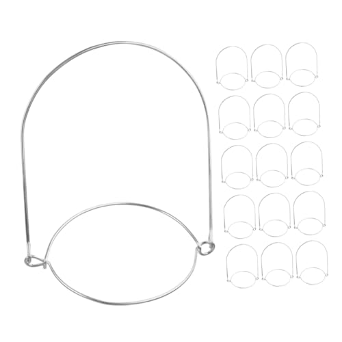 VICASKY 16pcs Stainless Steel Mason Jar Hangers Wire Handles for Pint Jars Easy Installation for Regular Mouth for Outdoor Use and Decoration