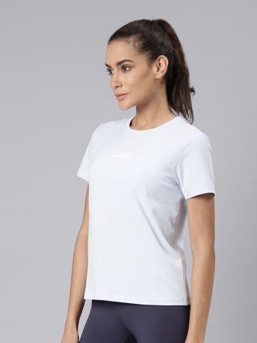 Image of XTEP Comprehensive Training Series Graphic Pattern, Crew Neck, Short Sleeve Slim Fit Training T-Shirt for Women