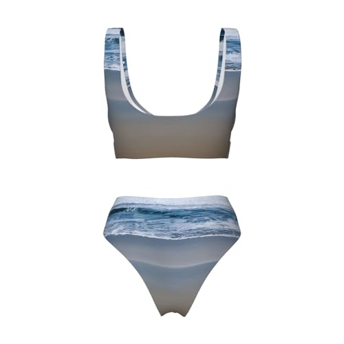 Ensemble de bikini 2 pièces imprimé côtier et finitions premium - 5