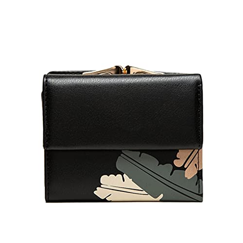 Minimalist Wallet Female Short Paragraph Japan and South Korea New Student Wallet raw Three More Multi-Function Clip Wallets (C)