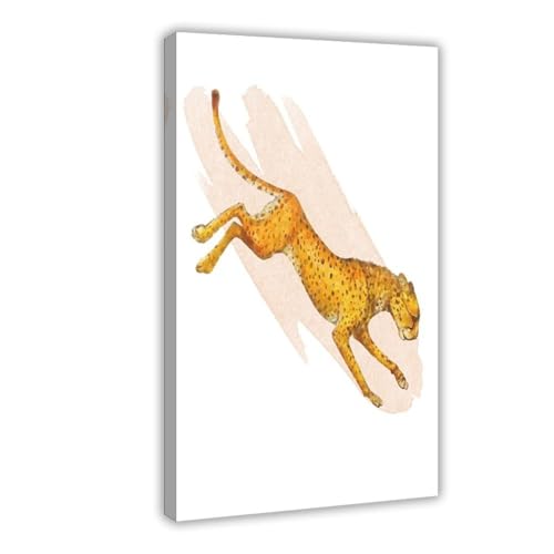 Peinture aquarelle animaux sauvages africains poster toile déco chambre enfant
