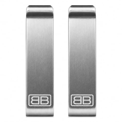 Image of Brooklyn Bridge Stainless Steel Money Clip Wallet, Slim Metal Cash and Card Holder Metal Construction with a Secure Cash Clip Holds Folded Notes and Cards, offering a Slim Compact Format for Pockets.