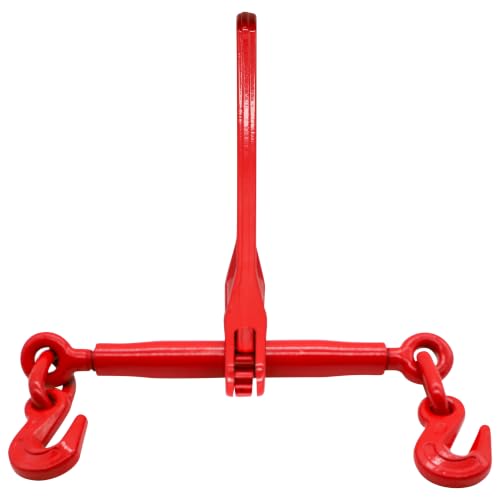Hauler Gear Supply Ratchet Chain Binders 5/16" to 3/8" G70, 4 Pack Heavy Duty Load Binders with Grab Hooks, 5,400 lb Working Load Limit, Forged Steel Chain Binders for Flatbed Truck, Cargo Securement by Hauler Gear Supply - Used condition - Image 9