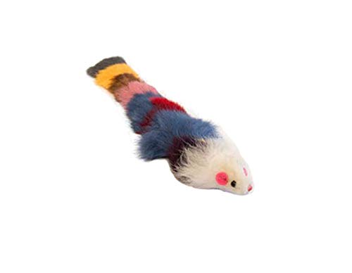 Iconic Pet Set Of 2 Fur Weasel Toy(One Brown/White, One Multicolored) With Squeaker For Pets, Best Pet Play Toy For Dogs And Cats, Fun Cat Toys, Dog Toys To Beat Boredom And Satisfy Hunting Instincts #TOP7