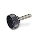 JW Winco Nylon Plastic Hollow Knob, Knurled, Stainless Steel Threaded Stud, M5 x 0.8 Thread Size x 15mm Thread Length, 19mm Head Diameter (Pack of 1)