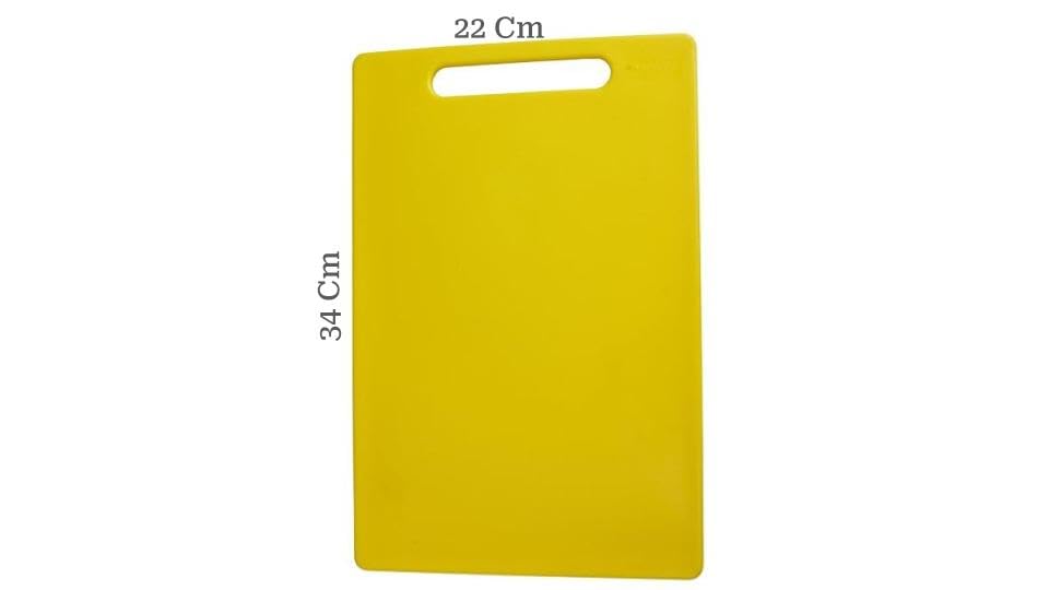 Image of TRISHVAR Vegetable Cutting Board with Handle for Fruits, Breads & Meat for Regular Use with Handle, BPA-Free, Dishwasher Safe, for Kitchen, Plastic Chopping & Slicing (34 x 22, Red,Green,Pink,Orange)