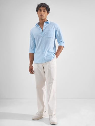 Image of Highlander Men Men's Relaxed Fit Casual Shirt | Cotton Linen | Relaxed fit | Full Sleeves|Premium Shirt for Man