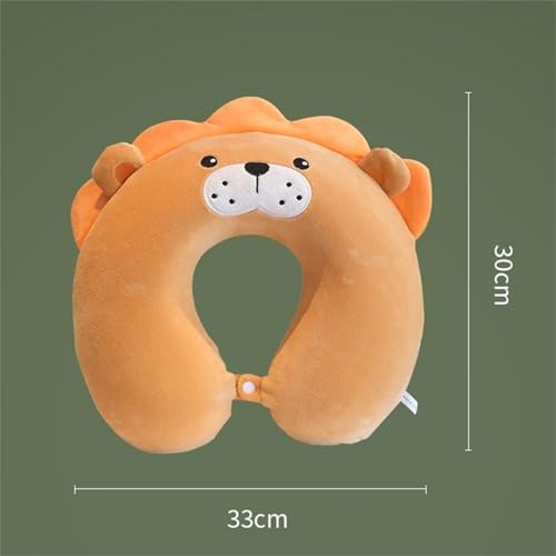 champracer Nackenkissen, Cartoon Tier Reisekissen Memory Foam Nackenkissen Nackenstütze, Niedlich Kinder Nackenkissen Erwachsene U-Geformte Nackenstützkissen für Reisen (Wolkenhund,30x30 cm)