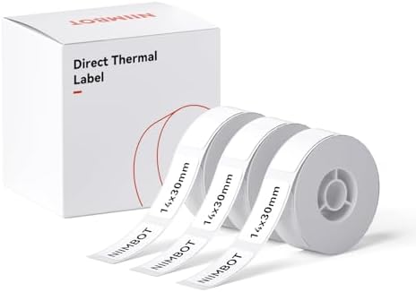 NIIMBOT Cinta para etiquetadora D11/D110/D101, 14 x 30 mm, 195 ci...