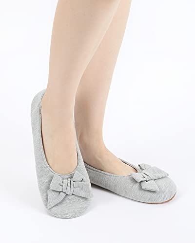 Image of Panda Bros Women's Ballerina House Slippers,Anti-Skid Comfy Warm Ballet Style Slippers