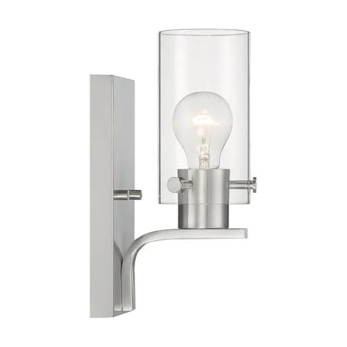 Image of Nuvo 60 /7271 Sommerset 1-Light Vanity Fixture with Clear Glass - Matte Black Finish