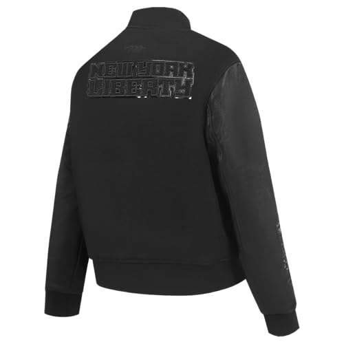 Image of Pro Standard Womens WNBA Classic Triple Black Varsity Jacket
