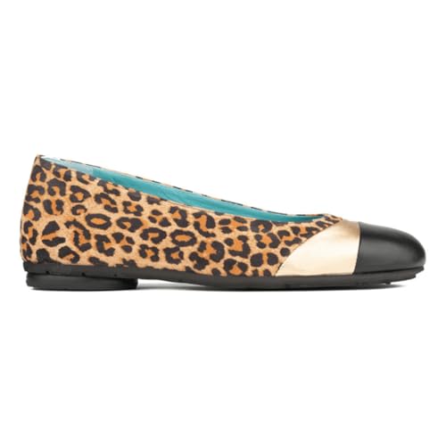 Women's Marta, Multi Black Gold Leopard Flats - 39 M (EU), 8.5 M (US)
