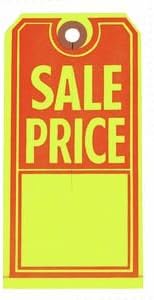 Large Sale Price Merchandise Tags Case of 1000