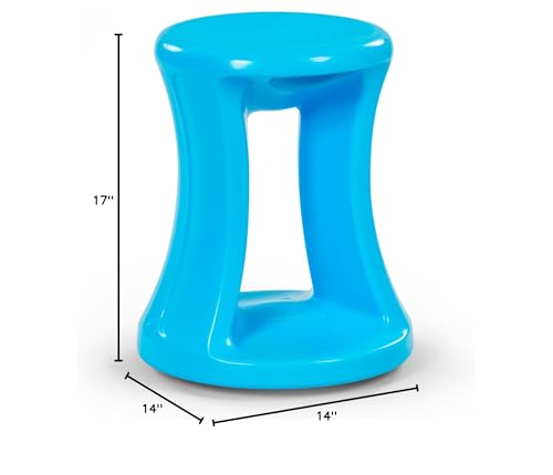 Image of Simplay3 American Home Live Fit Active Balance Chair, 17 inch Stool for Adults and Teens- Ergonomic Office Desk Chair with Rock, Wobble, Tilt Motion for Learning, Work and Study, Sky Blue