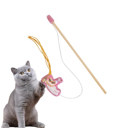 Borlas y pluma para gato interactivo que evitan el aburrimiento en el hogar 2