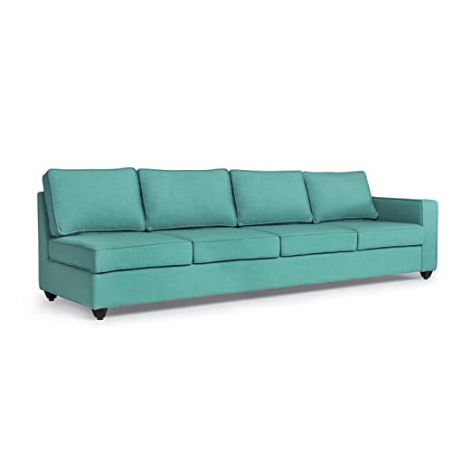 Image of Wakefit Sofa Set | 3 Year Warranty | Sofa 3 Seater, 3 Seater Sofa for Living Room, Wooden Sofa Set, 4 Seater + Left Aligned, Sofa for Living Room - Napper(Linen Charm : Linen Charm Lagoon)