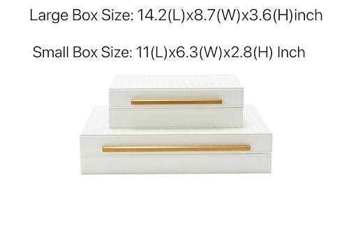 Generic Kingflux White Set Of 2Pcs Decorative Boxes thumb #3