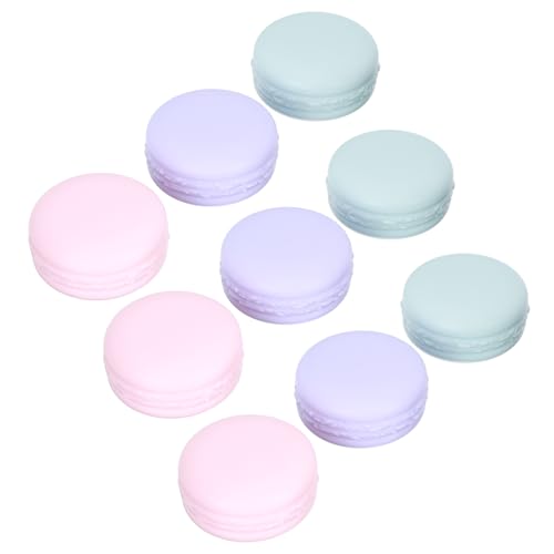 IWOWHERO Caja de Crema Macaron 30 Unidades 10 Ml, Frascos Vacíos para Cosméticos, Tarros de Maquillaje Rosca, Envases Rellenable para Mascarillas de Ojos y Labios, Adecuado para Viaje y