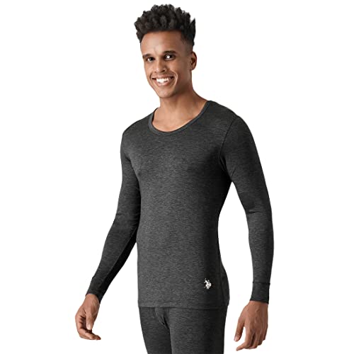 Image of U.S. POLO ASSN. Men's Solid Polyester Regular Fit Thermal Top