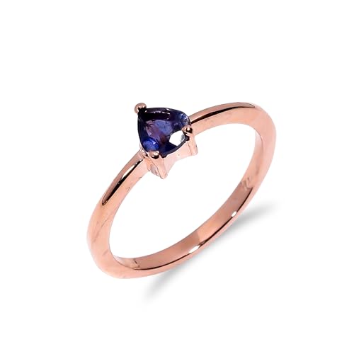 Bague de promesse cœur iolite scellez votre amour en argent 925