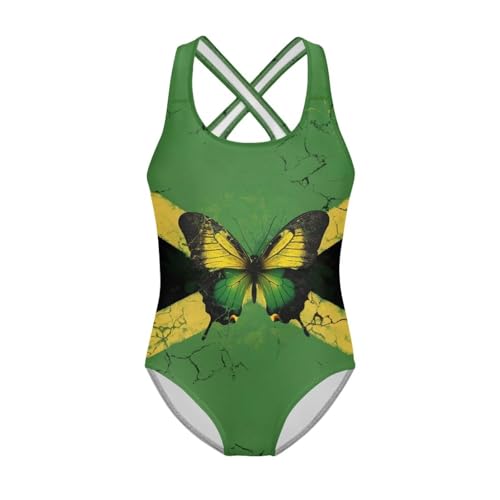 Image of Kid One Piece Swimsuit with Cross Back Girls Summer Sleeveles Swimwear for 5-14 Years