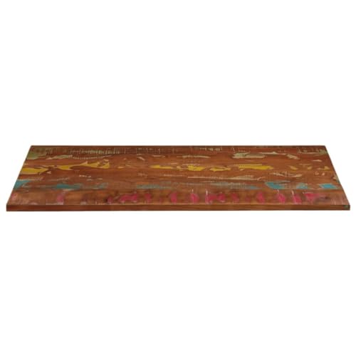 Tableros de mesa de madera maciza reciclada 140x50 accesorios rectangulares 6