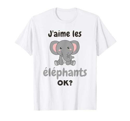 J'aime Bien Les Éléphants Éléphant Mignon T-Shirt