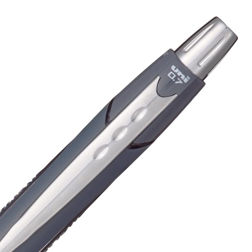 Image of Uni-Ball Jetstream RT Ballpoint Pen, Fine Point (0.7mm), Indigo Barrel, Black Ink, 6 Pens