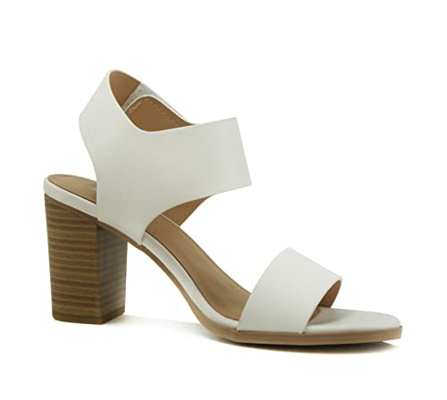 Image of Soda Wait-A ~ Women Open Round Toe Chunky Heel Ankle Strap High Heel Dress Sandals