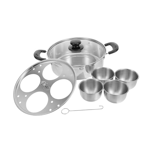 NUOLUX ステンレス製蒸蛋? 卵蒸し器 コンパクト多機能ミニ蒸し鍋 サビにくい耐久性 高効率調理 時短設計 小型キッチン 旅行用