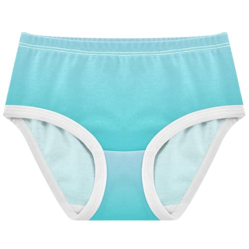 Joisal Elegant Blue Dark Turquoise Gradient Toddler Girls Underwear 2t Cotton Panties for Girl Aesthetic Kids Undies Briefs