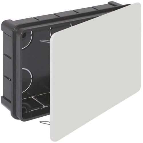 Caja de empalme y derivación 160x100 con garra metálica, ideal para conexiones eléctricas y protección de cables.