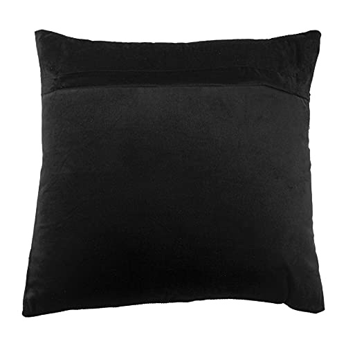 Image of Cazimo Velvet Cushion Covers for Bed, Sofa and Couch - 16 * 16 inches | Ideal for Living Room | Set of 2, Black