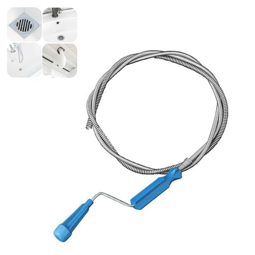 Image of 9.8Ft Stainless Steel Flexible Drain Cleaner Tool,Snake Drain Hair Remover tool for Kitchen Bathroom Shower Sink Toilet Bathtub