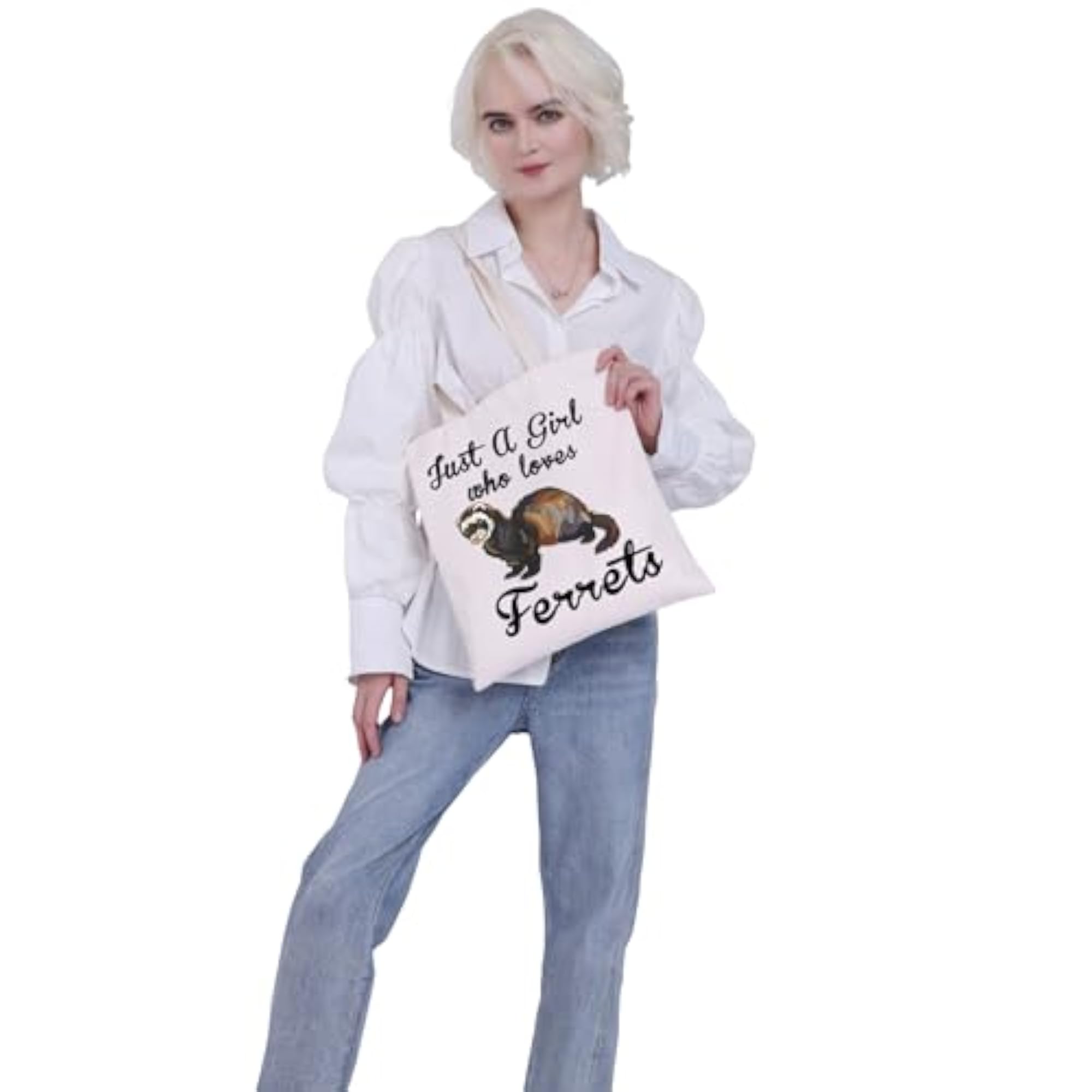 Just a Girl Who Loves Ferrets Cosmetic Bag